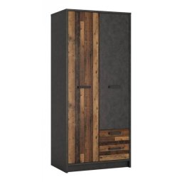 Skriňa, 87cm, kombinovaná, matera ciemna, old style, NUBI NUBS01