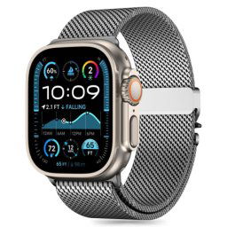 Tech-Protect Milano remienok na Apple Watch 44/45/46/49mm, silver