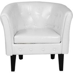 Kreslo Chesterfield, 58 x 71 x 70 cm, biele