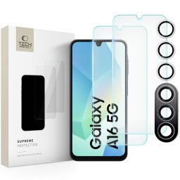 Tech-Protect Supreme set, 2 tvrdené sklá + sklo na šošovku, Samsung Galaxy A16 4G / 5G