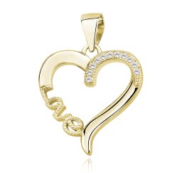 Olivie Strieborný prívesok SRDCE LOVE GOLD 9188