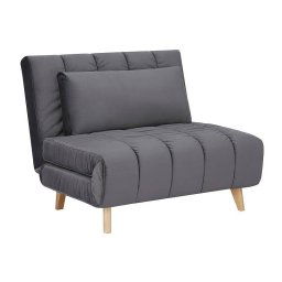 Rozkladacie kreslo BILLY VELVET, buk-sivá tap. 139
