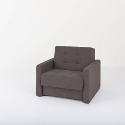 Drevona, Kreslo s rozkladom a úložným priestorom, látka hnedosivá, LARA I