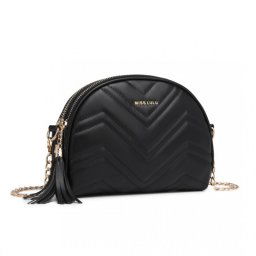 Čierna okrúhla crossbody kabelka "Moonlight"