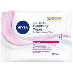 Nivea Jemné čistiace pleťové obrúsky 3v1 ružové 25ks