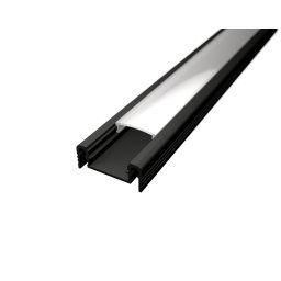 LED Solution Nástenný profil pre LED pásiky N9 čierny Vyberte variantu a dĺžku: Profil + Nacvakávacie priehľadný difúzor 1m LP113B-1M_LP-UNICOV1-TRA-1M