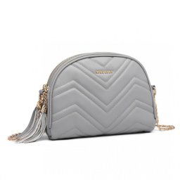 Sivá okrúhla crossbody kabelka "Moonlight"