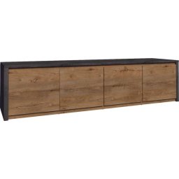 Televízny stolík, 170cm, lefkas ciemny, smooth grey, MONTANA K4D
