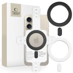 Tech-Protect Magnetic magnetický krúžok pre MagSafe 2ks, čierny / biely