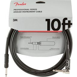 Nástrojový kábel série Professional, rovný/lomený 3,0m 10' čierny Fender