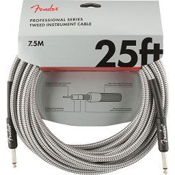 Nástrojový kábel série Professional, rovný/rovný 7,5m 25' biely tweed Fender