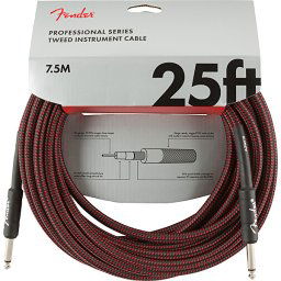 Nástrojový kábel série Professional, rovný/rovný 7,5m 25' red tweed Fender