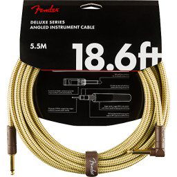 Nástrojový kábel série Deluxe, rovný/lomený 5,5m 18,6' tweed Fender