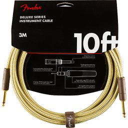 Nástrojový kábel série Deluxe, rovný/rovný 3m 10' tweed Fender