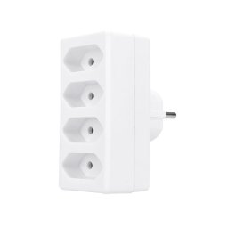 Solight Biela rozbočovacia zásuvka 4x2,5A P82