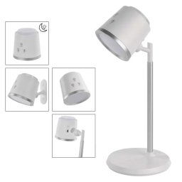 EMOS Biela LED stolná nabíjacia magnetická lampa 4v1 6W Z7636W