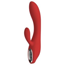 erven Revolcia Sofia - akumultorov vibrtor s stimultorom klitorisu (erven)