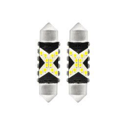 Autožiarovka LED Festoon C5W 12/24V AMIO 04238 biela 2ks