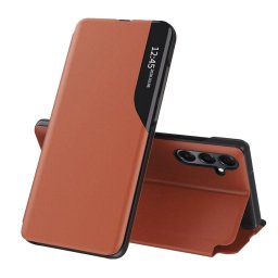 Techsuit Eco Leather View Case, Samsung Galaxy A16, oranžové