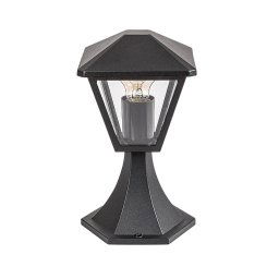 Rabalux Čierna záhradná lampa Paravento pre žiarovku E27 29cm 7148