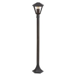 Rabalux Čierna záhradná lampa Paravento pre žiarovku E27 102cm 7150