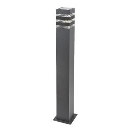 Rabalux Antracitový záhradný stĺpik Ankara pre žiarovku E27 74cm 7380
