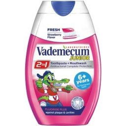 Vademecum Junior Jahoda 2 v 1 detská zubná pasta 75 ml