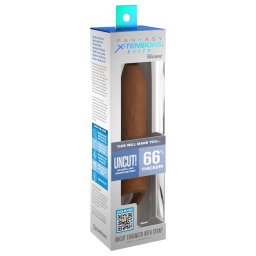 X-TENSION Elite - otvoren nvlek na penis (tmav prirodzen)