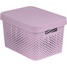 Úložný box s vekom CURVER - ružový 17 l