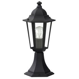 Rabalux Čierna záhradná lampa Velence pre žiarovku E27 40cm 8206