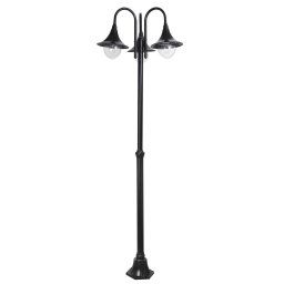 Rabalux Čierna záhradná lampa Konstanz pre žiarovku 3x E27 206cm 8248