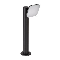 Rabalux Čierne záhradné LED stĺpikové svietidlo Odiel náklopné 12W IP44 50cm 77059