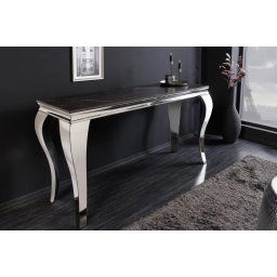 LuxD Dizajnová konzola Rococo 140 cm čierna / strieborná