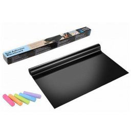 Samolepiaca tabuľa pre deti čierna 45x200cm + 5x krieda