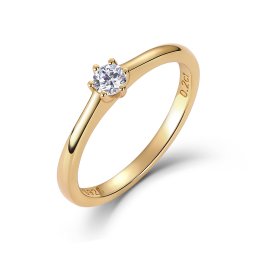 Olivie Zásnubný prsteň DIAMANT 0,2ct GOLD 9242 Veľkosť prsteňov: 7 (EÚ: 54-56)