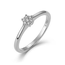 Olivie Zásnubný prsteň PRÍRODNÝ DIAMANT 0,06ct 9243 Veľkosť prsteňov: 6 (EÚ: 51 – 53)