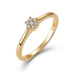 Olivie Zásnubný prsteň PRÍRODNÝ DIAMANT 0,06ct GOLD 9244 Veľkosť prsteňov: 7 (EÚ: 54-56)