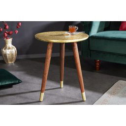 LuxD Dizajnový odkladací stolík Hadelinde 50 cm antik zlatý