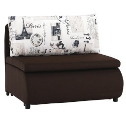 Kondela Kreslo, rozkladacie, hnedá látka, KENY NEW