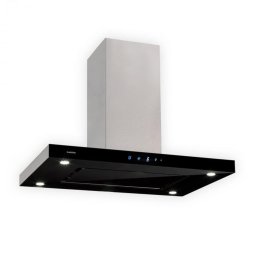 Klarstein Valeria ostrovný digestor 90 cm 642 m³/h odsávanie Touch LED sklo nerez