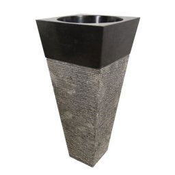 Voľne stojace kamenné umývadlo Pedestal IDS 141 Black