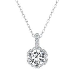 Olivie Strieborný náhrdelník 1ct 6,5mm MOISSANITE 9179
