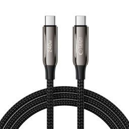 Tech-Protect UltraBoost kábel USB-C, PD240W/QC4.0, 2 m, čierny