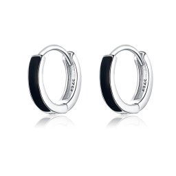 Olivie Strieborné náušnice KRÚŽKY BLACK 4318
