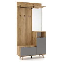 Kondela Predsieňová zostava, 100cm, dub evoke, grafit, NODRI