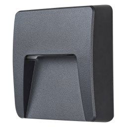 Rabalux Čierne schodiskové LED svietidlo Trento 3W IP65 8894