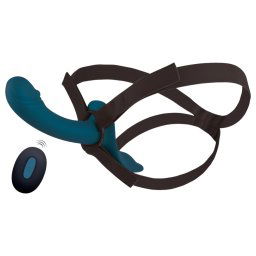 You2Toys - strap-on vibrtor set (ierny-modr)