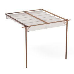 Blumfeldt Pantheon Wall Pergola, nástenná pergola, 3 x 3 m, práškovo lakovná oceľ, odolná voči poveternostným vplyvom