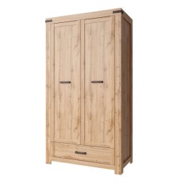 Kondela Skriňa, 112cm, vešiaková, dub wotan, MORATIZ 2D1S