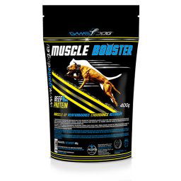 Game DOG Muscle Booster 400g (Buduje a udržiava kondíciu u športových psov ⇒ Podporuje budovanie svalovej hmoty ⇒ Zvyšuje svalovú silu, výkonnosť a vytrvalosť ⇒ Minimalizuje poškodenie po cvičení ⇒ Podporuje regeneráciu po tréningu)